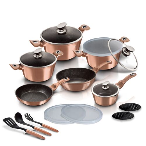 Berlinger Haus Metallic Line Rose Gold 18-dijelni set posuđa