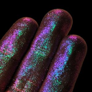 Pigment PK60 (vöröses-lila türkiz-rózsaszín-zöld irizálással) Sparkle/Microglitter sminkhez KAJOL Beauty, 1g