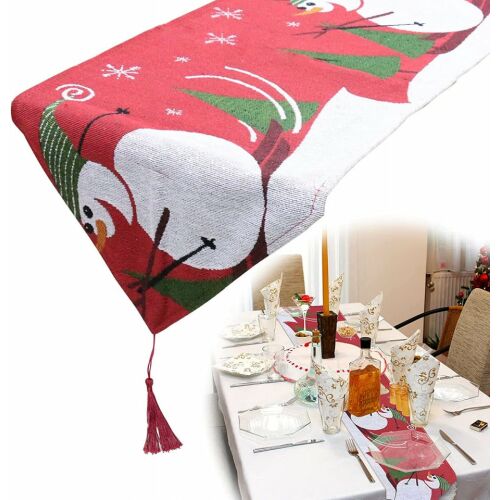 Gxhong Christmas tablecloth, cotton/polyurethane, multicolor, 180 x 33 mm 143880210