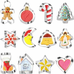 12er Set Keepaty Kuchenformen, Edelstahl, Silber, 5 x 4,5 x 1,7 cm 143880223 - Ausstechformen