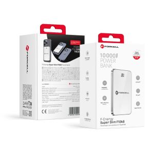 Forcell F-Energy MagSafe kompatibilis külső akkumulátor SuperSlim F10K8 QC4.0 PD3.0 15W 10000 mAh fehér 143880552 - Forcell