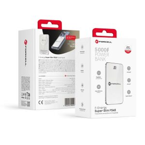 MagSafe Forcell F-Energy SuperSlim F5K8 QC4.0 PD3.0 15W 5000 mAh külső akkumulátor fehér 143880568 - Forcell