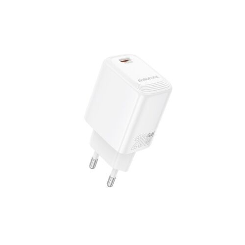 BOROFONE BN26 FUENTE HÁLÓZATI GYORSTÖLTŐ (TYPE-C) PD 20W FEHÉR