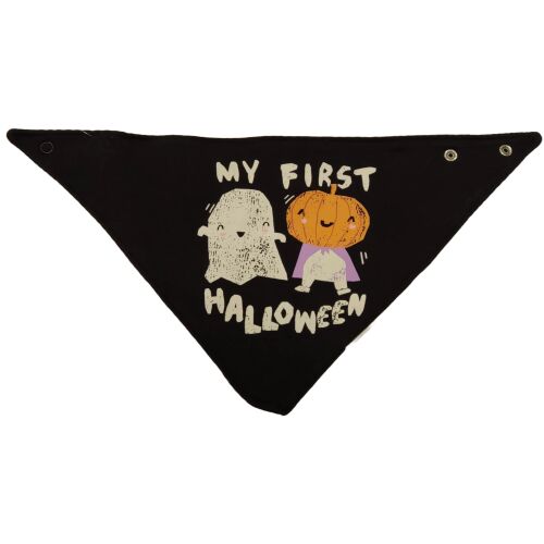 Első Halloween babaelőke szellem és tök mintával - Babatáplálás