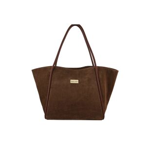 Barberinis - torebka duża zamszowa na ramię - Brązowa 143894630 - Opatrunek dodatkowy