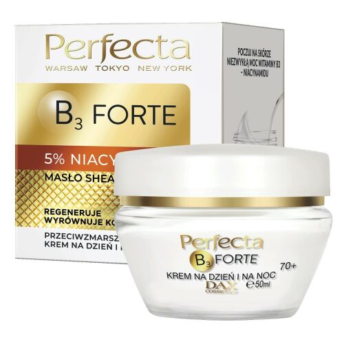 Perfecta B3 Forte ránctalanító arckrém 70+ nappali és éjszakai használatra, 50ml. Niacinamid és Shea vaj a bőr regenerálásához és a ráncok csökkentéséhez. - Yoskine