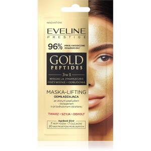 EVELINE Gold Peptides Maska-lifting odmładzająca 3w1 arcra, nyakra és dekoltázsra 8 ml