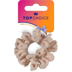 TOP CHOICE Gumka frotka do włosów - jasny beż (20599) 143941500 - Guma do włosów