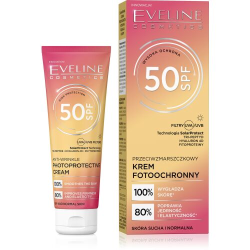 EVELINE Przeciwzmarszczkowy Krem fotoochronny do twarzy SPF50 30ml