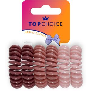 TOP CHOICE Gumki do włosów - mix kolorów (20094) 1 op. - 6 szt. 143941621 - Guma do włosów