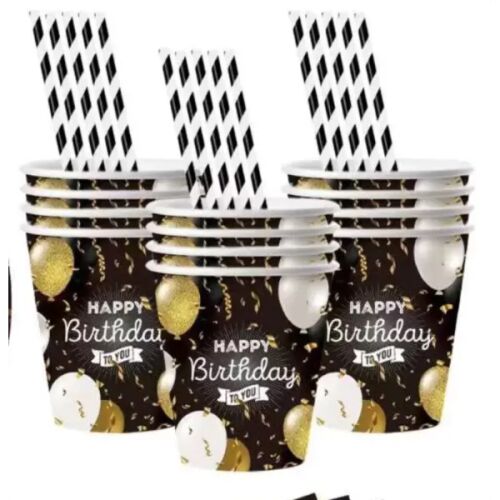 Papierový pohár na narodeniny s motívom balónov - 10 ks 143941660