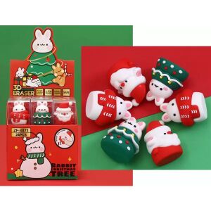 Radiergummi mit Weihnachts-Hasenmuster - verschiedene Ausführungen 143941665 - Radiergummis