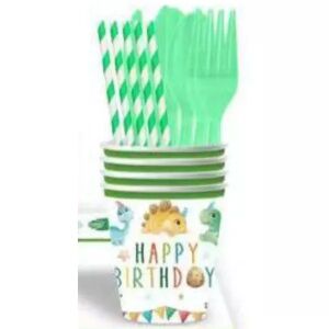 Papierové poháre s dinosaurami na narodeniny - 10 ks 143941668 - Jednorazové poháre