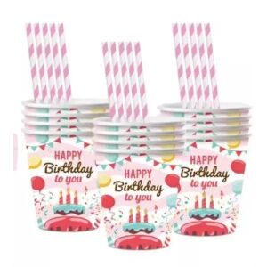 „Happy Birthday!” Pappbecher - 10 Stück 143941680 - Einwegbecher