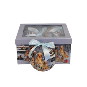 Karácsonyi gömbök kutyákkal 10cm 4db 143941686 - Karácsony