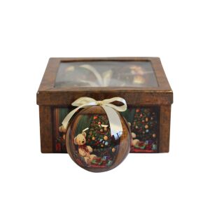 Karácsonyi gömbök mackóval 10cm 4db 143941691 - Karácsony