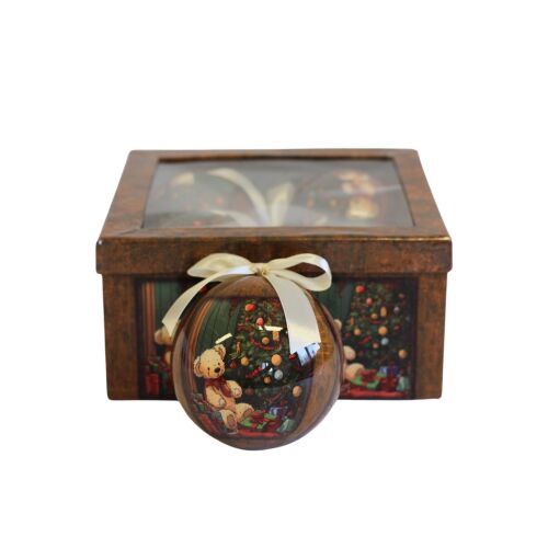 Karácsonyi gömbök mackóval 10cm 4db 143941691