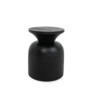 MaMaison Bisato Mangófa Kisasztal Fekete Váza-forma