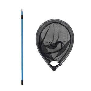 Tavi háló ovál Fekete ritka teleszkópos nyéllel 143947849 - Teleszkópos merítő