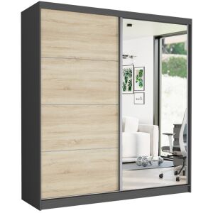 TIVARO VIII. Gardróbszekrény 203x218x60 - antracit, sonoma