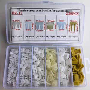 230db-os univerzális autós műanyag csavarcsat készlet 143949257 - Jármű karosszéria rögzítő