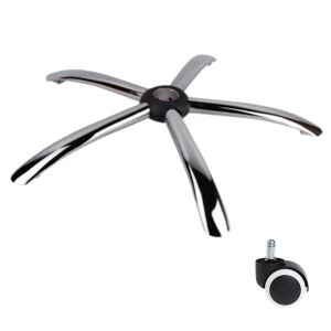 Chefsessel-Basisset, 60 cm und Universalrolle, Gummi 143949645 - Bürostuhl