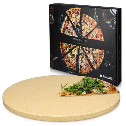 Piatra de pizza rotunda Navaris, 30,5 cm, din cordierite, rezistenta pana la 800°C, 42560 143949749