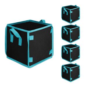 Set 5 bucati Grow Bags Square Navaris, 27x27x27 cm, material netesut, 54255.01 143950077 - Saci de plantare