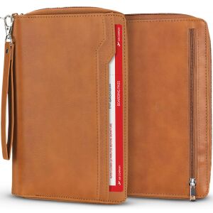 Navaris irattartó mappa, 22,5x15,5x2,5 cm, levehető pánttal, barna, NAV0000202R001C