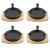Navaris Sada 4 malých liatinových panvíc s dreveným dnom, 10,2 cm, 4", 426 g, 60343.03 143950184