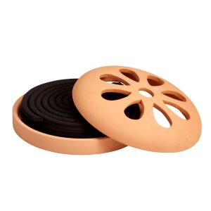 Citronella-Duft-Mückenspiralen-Set und Keramikhalter mit Deckel – 10-teilig | Citronella im Freien