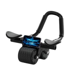 Коремно колело с таймер, Arvada® URBNFit, автоматичен механизъм за отскок, опори за лакътя, ширина на колелото 10 см, пълен комплект, черно 143951567 - Оформяне на