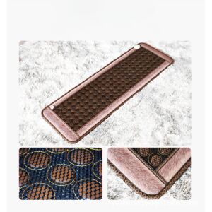 Materac jadeitowy z kamieniami germanowymi z ogrzewaniem turmalinowym Arvada KingRelax, promienie podczerwone, timer ogrzewania 50x150 cm (osobisty stymulator ciepła), biały/szary 143951587 - Pomoc rehabilitacyjna