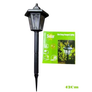 Hatszögletü leszúrható napelemes kerti lámpa 42cm 143954596 - Záhradná výzdoba