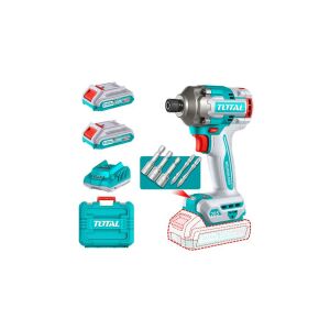 TOTAL Tools Akkus ütvecsavarozó 285Nm/6,35mm/ INDUSTRIAL (SET Akkumulátor 2x2Ah, Töltő4A, Táska)
