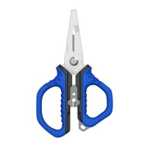 MUSTAD 5.5", MINI TOOL SCISSORS, 420 STAINLESS STEEL, FINE POLISHED BLUE 143957682 - Mustad