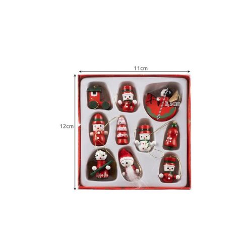 Fa karácsonyfadíszek -10 db 143960461