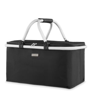 Összecsukható piknikkosár - piknikhez, vásárláshoz, poggyászhoz, fekete, Zagatto, ZG744 143963910 - Piknik kosár