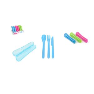 Evőeszközszett Műanyag 3 Darabos Tartóban Színes 170426340/170491010 143964048 - Evőeszköz készlet