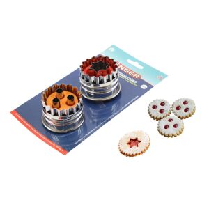 Linzerkiszúró Fém 2 Darabos eng-289 143964082 - Sütemény kiszúró