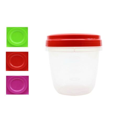 750ml-es műanyag fűszertartó piros fedővel, ideális konyhai tároláshoz - Konyhai tárolóedény