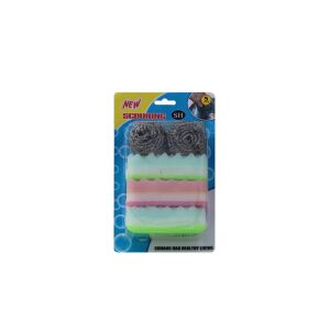 Mosogatószivacs+Fémdörzsi 5 Darabos eng-431