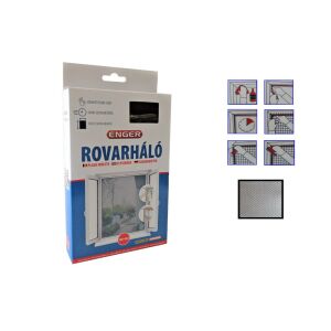Rovarháló Fekete 130*130cm Tépőzárral eng-482