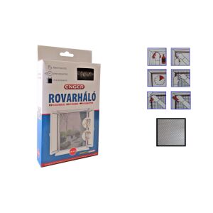 Rovarháló Fekete 150*180cm Tépőzárral eng-485