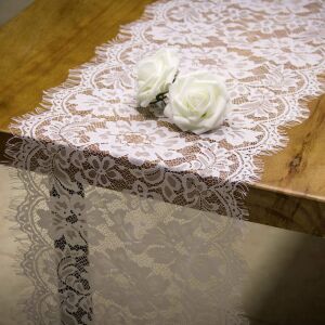 Fata de masa decorativa RUSPEPA, dantela, alb, 28 x 300 cm 143966896 - Fețe de masă
