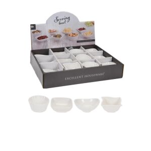 Excellent Houseware saláta/szósz/snack tálaló készlet, porcelán, fehér 143967981 - Excellent Houseware