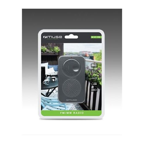 Muse M-01 RS Crni džepni radio Ambalaža