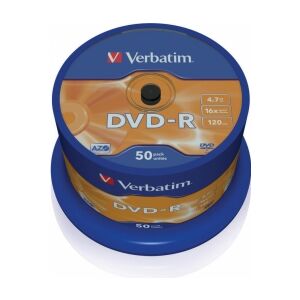 Matricas DVD-R AZO Verbatim 4,7 GB 16x 50er-Spindel 143987056 - Beschreibbare CD & DVD