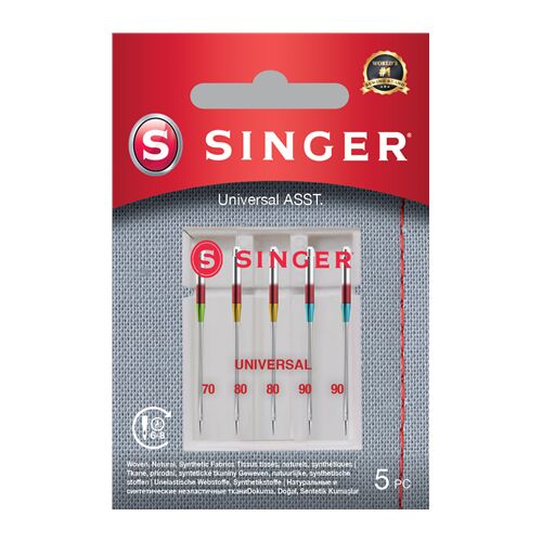 Универсални игли за шевна машина Singer ASST 5 броя за тъкани