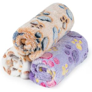 Dono Puha Kisállat- és Kanapétakaró 3db Fehér/Lila/Barna M 76x52cm 143998046 - Kisállat pléd